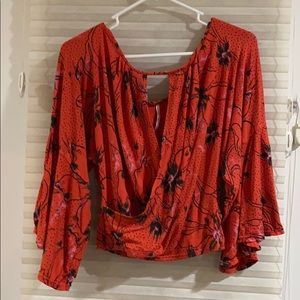 Free People Crisscross Blouse